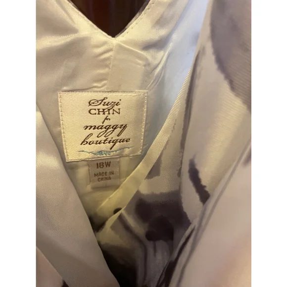 NWOT SUZIE CHIN FLORAL SILK DRESS SIZE 18W - Picture 3 of 8